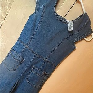 bebe girls denim pant jumpsuit ~ girls M (10-12)